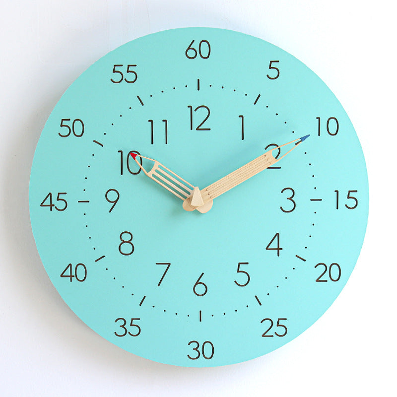 Avtoit | Learning Time Children's Room Silent Wall Clock