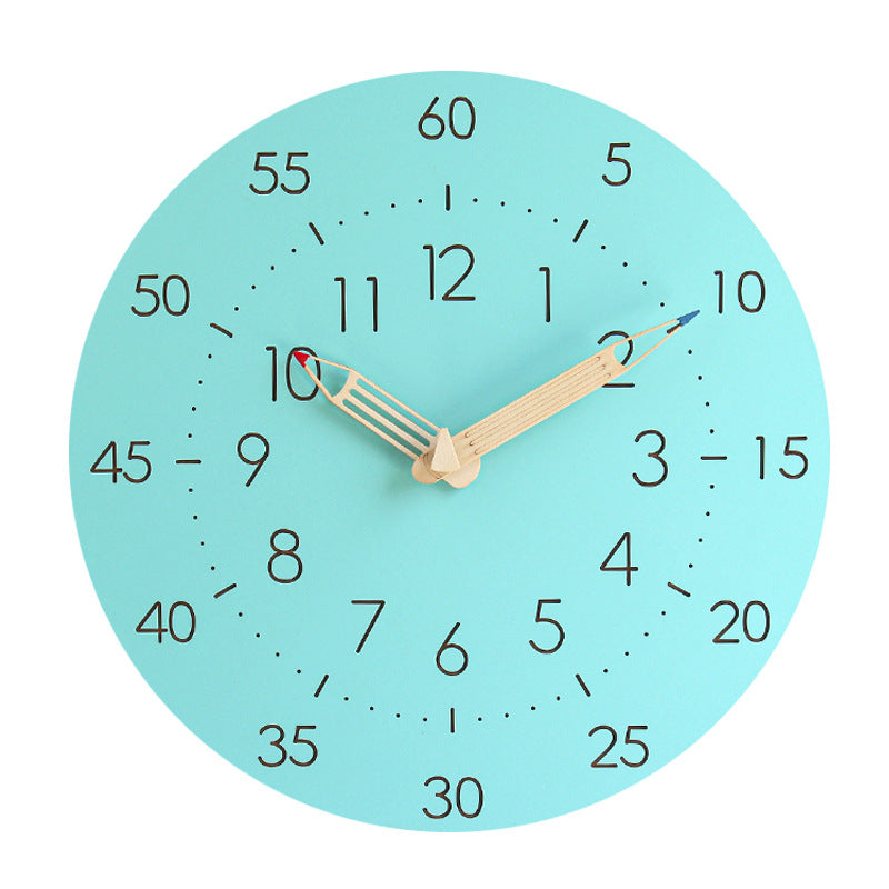 Avtoit | Learning Time Children's Room Silent Wall Clock