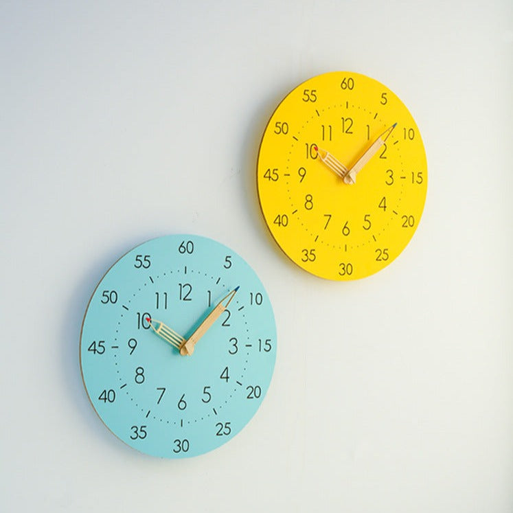 Avtoit | Learning Time Children's Room Silent Wall Clock