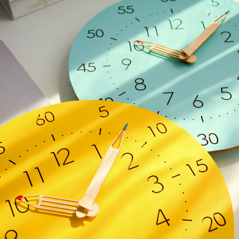 Avtoit | Learning Time Children's Room Silent Wall Clock