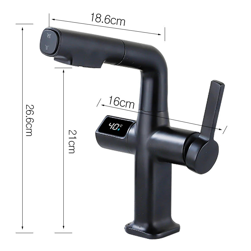 Avtoit | Elegant House Brass Aqua View Bathroom Digital Faucet