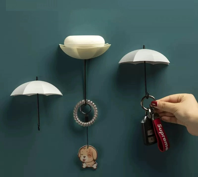 Avtoit | Cute Umbrella Wall Hook - No-Drill Key & Coat Hanger