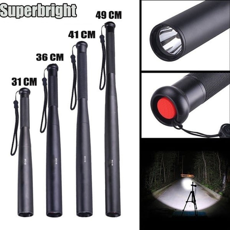 Avtoit | Baseball Bat Shaped LED Flashlight | Aluminum Alloy, 3 Lighting Modes | Emergency & Utility Use