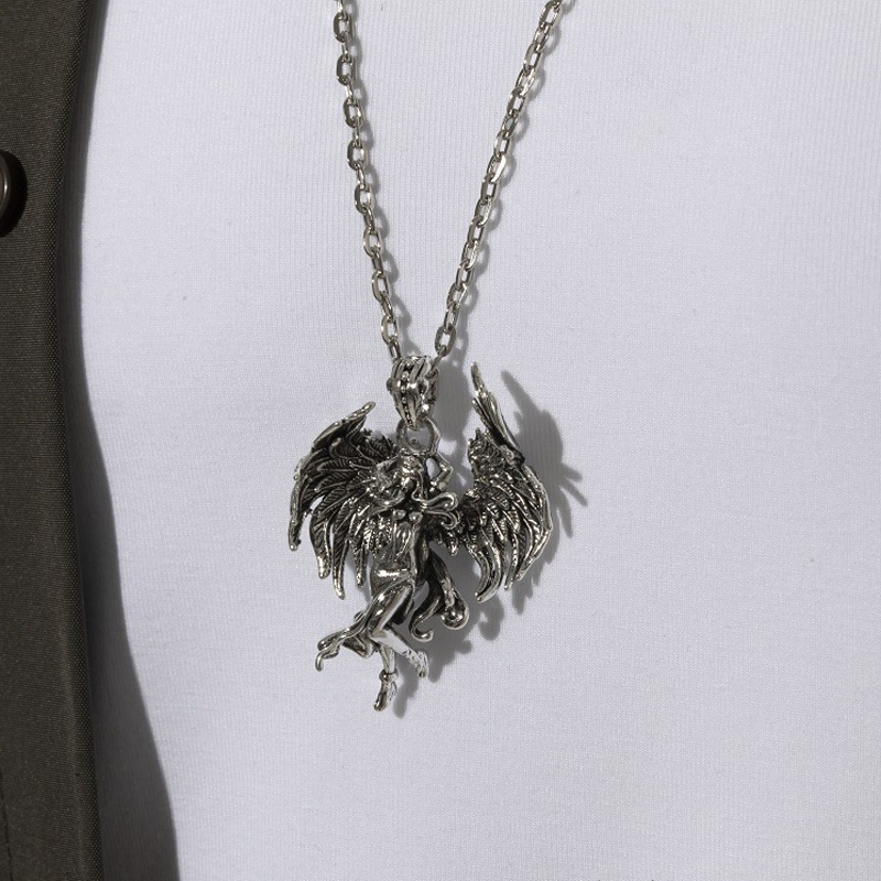 Avtoit | Sterling Silver Guardian Angel Pendant Necklace