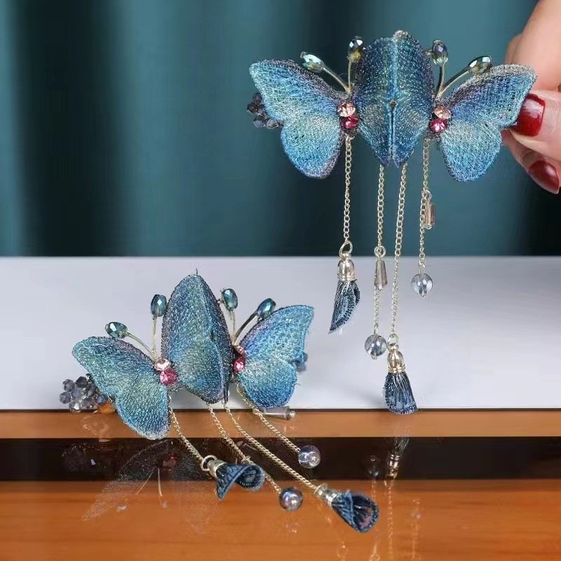 Avtoit | Temperament Butterfly Rhinestone Tassel Hair Clip
