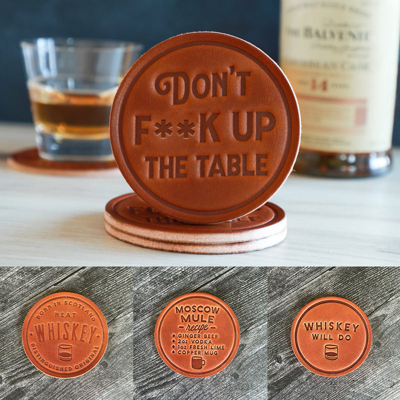 Avtoit | Funny Leather Coasters