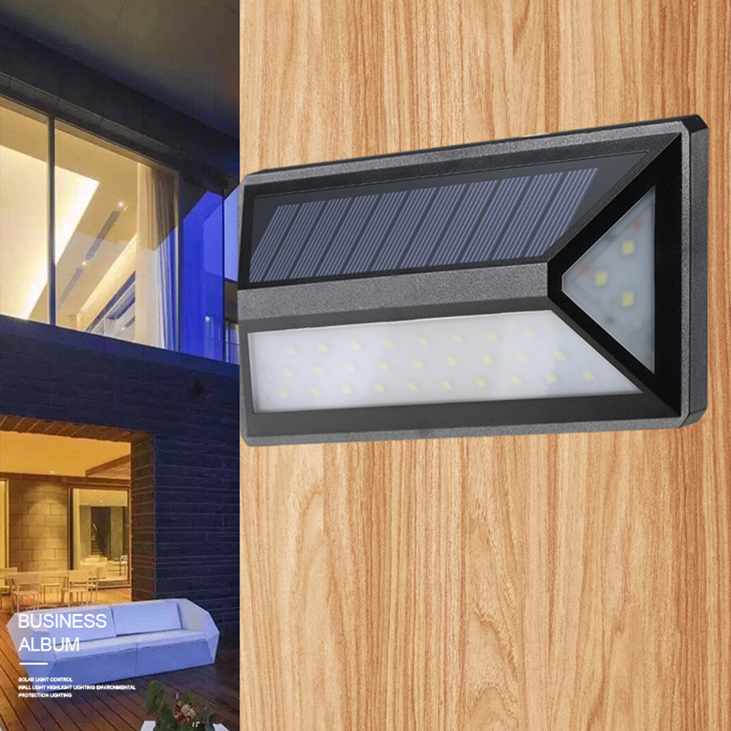 Solar LED Outdoor Wall Light with Motion Sensor and Waterproof Housing