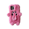 Avtoit | Funny Tongue Sticking Out Plush Phone Case For iPhone