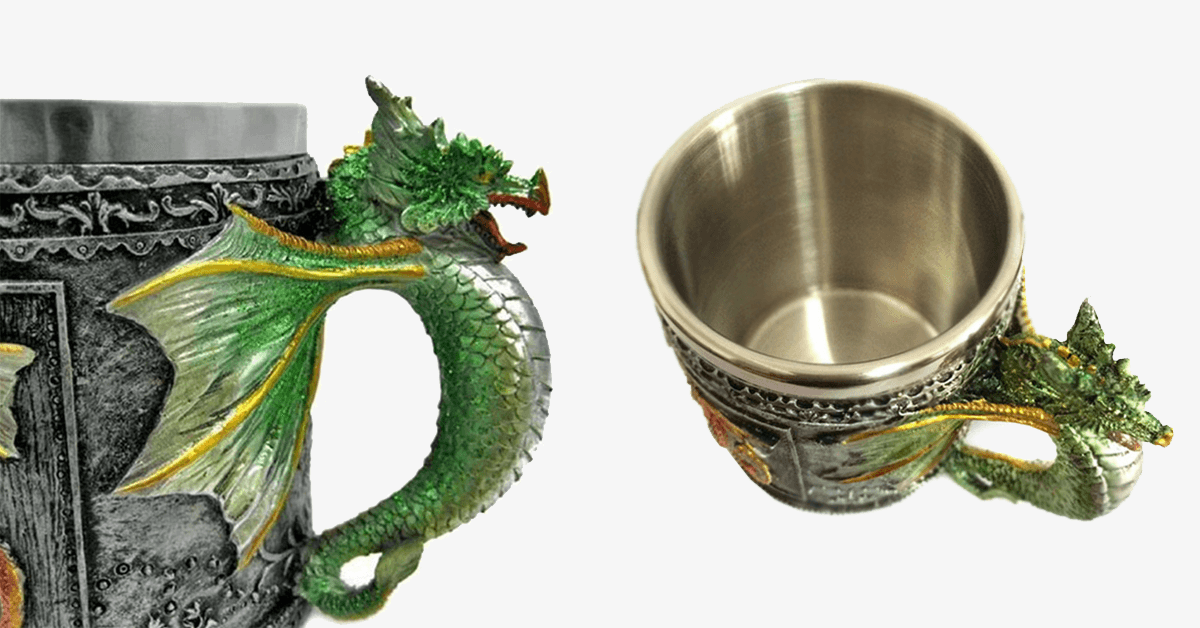Avtoit | 3D Stainless Steel Dragon Mug – Make your kids happier with a funky mug!