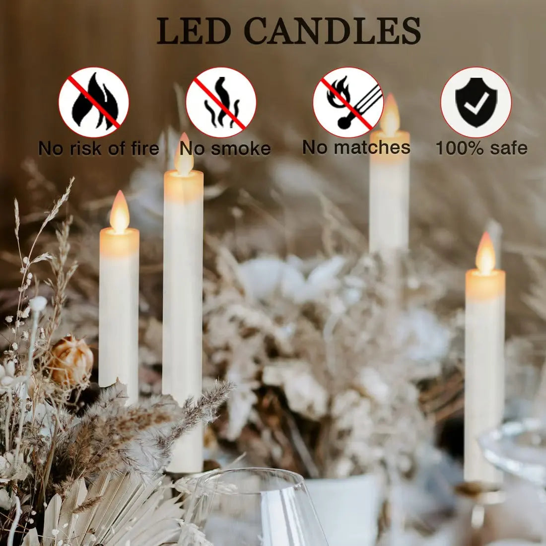 Avtoit | 2+2 | Flameless LED Candles – Safe, Elegant & Durable