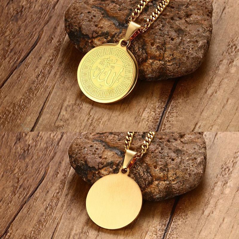 Avtoit | Round Pendant Golden Necklace