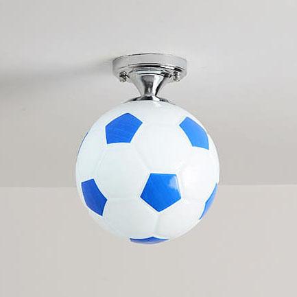 Avtoit | SportLume Creative Ceiling Light | Basketball & Football Design | Semi-Mount | Glass Lamp