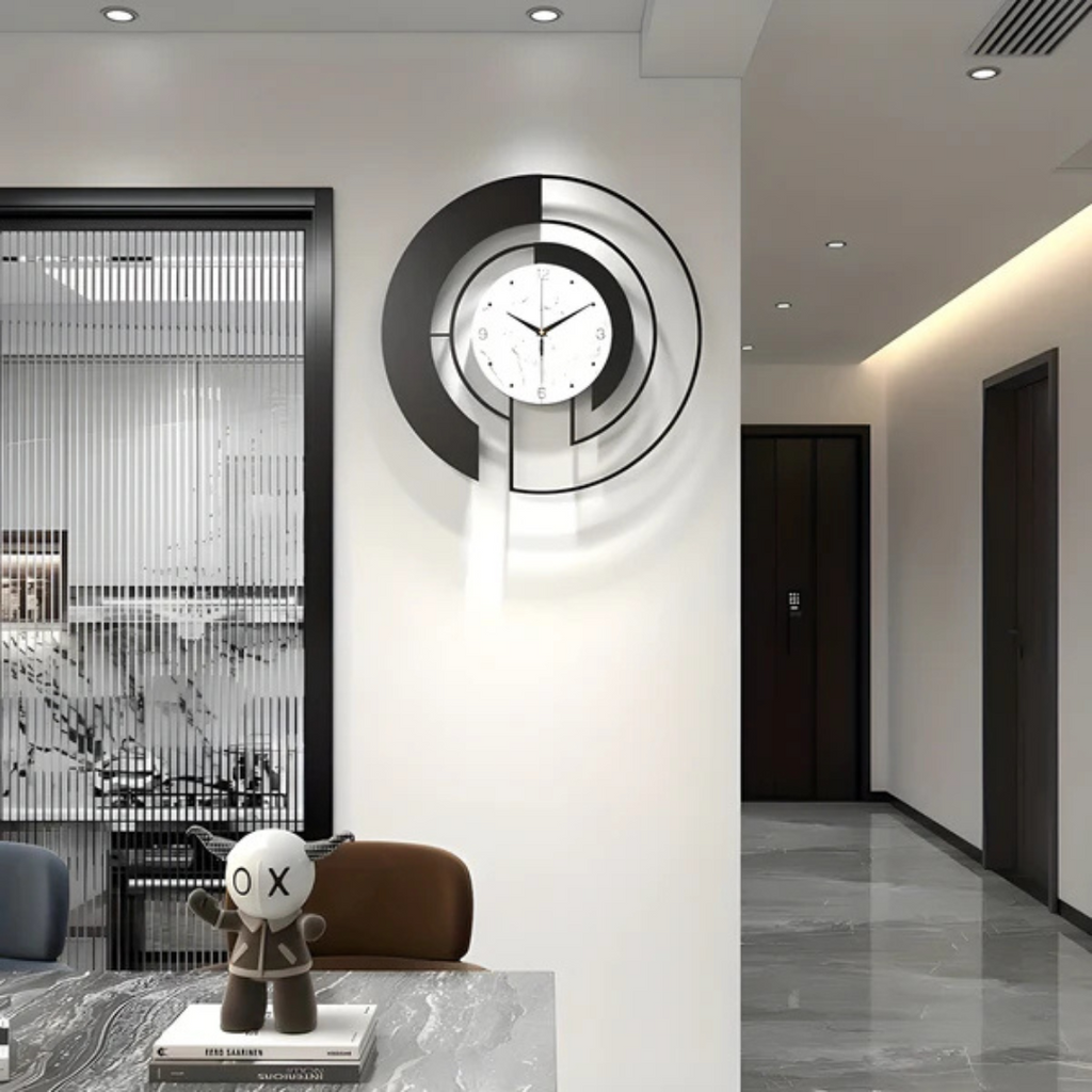 Avtoit | Arch | Large Black Wall Clock Modern 46x46 cm