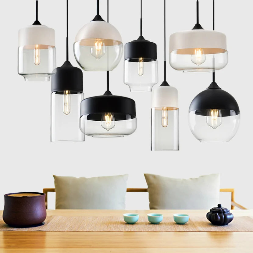 Avtoit | EternaGlow Pendant Light made of Glass and Wood | Elegant Design for Your Home