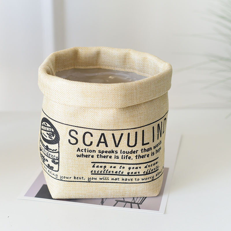 Avtoit | Decorative fabric plant pot with print – Versatile storage pot for plants and decor