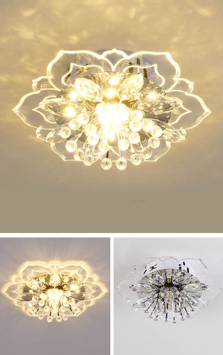 Avtoit GlowPetal | LED Crystal Ceiling Light | Flower Shaped, RGB Color Changing & Energy Efficient