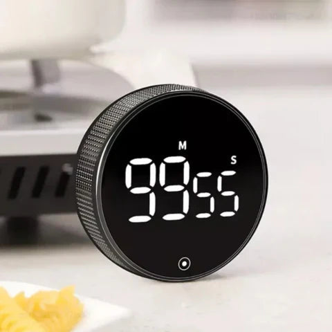 Avtoit | SmartTime Kitchen Timer | Easy One-Twist Operation, Large LED Display & Adjustable Alarm for Cooking, Studying & Classroom Use