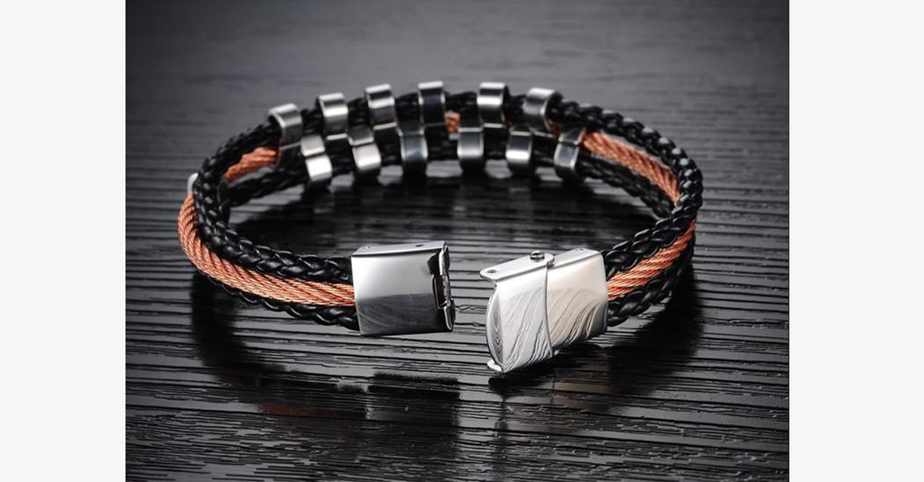 Avtoit | Rough Tracks Stainless Steel Men's Bracelet