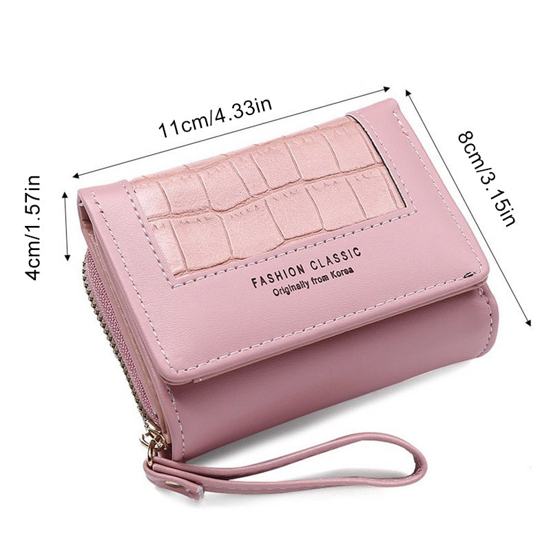 Avtoit | Large Capacity Multi-Card Zipper Tri-Fold Coin Purse