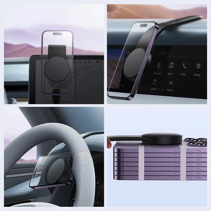 Foldable Magnetic Phone Holder with 360-Degree Rotation