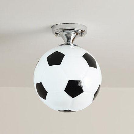 Avtoit | SportLume Creative Ceiling Light | Basketball & Football Design | Semi-Mount | Glass Lamp