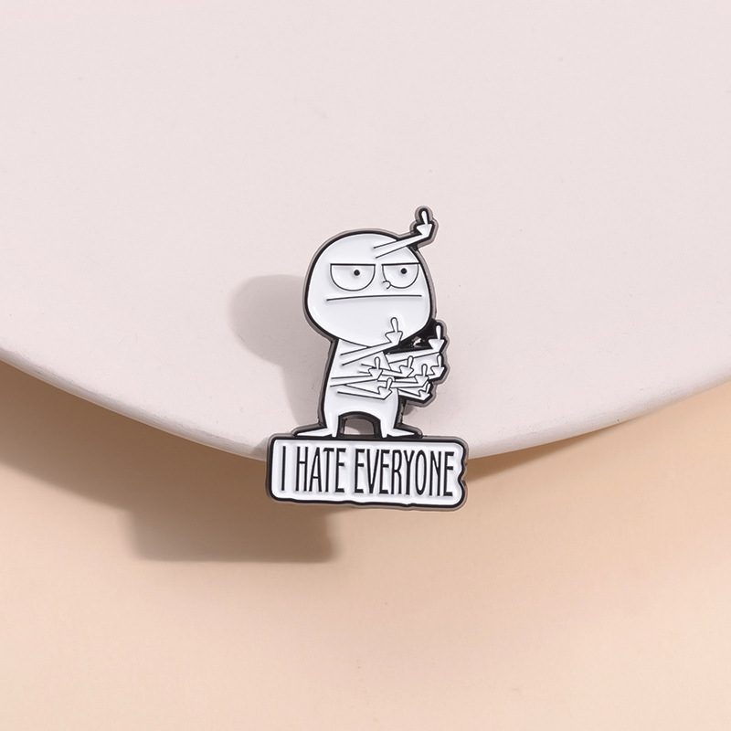 Avtoit | I HATE ALL funny brooch