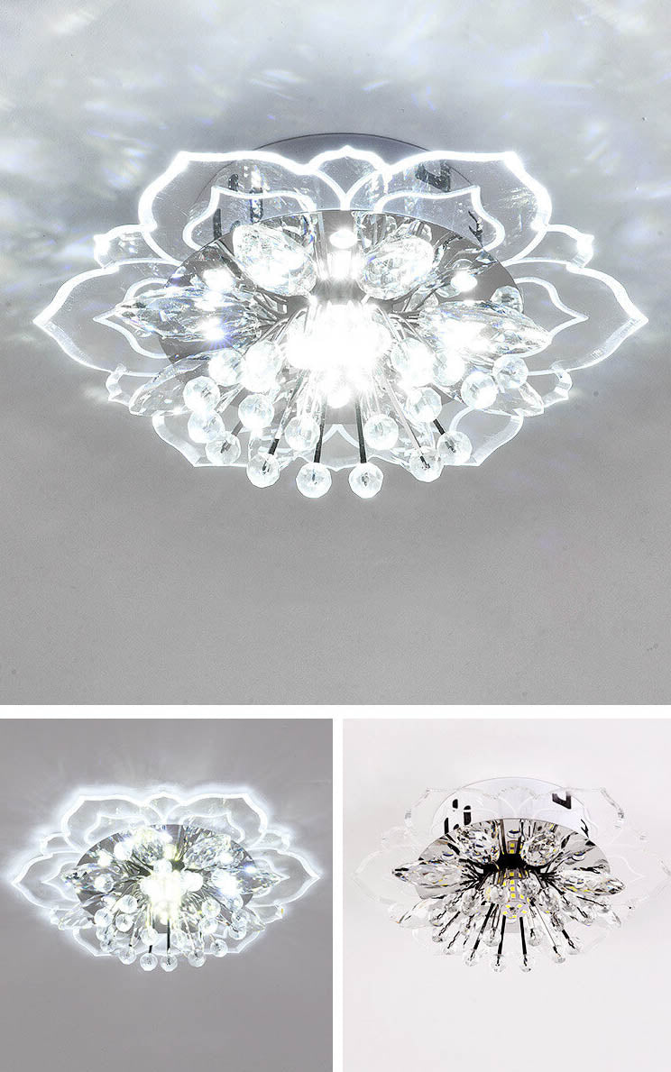 Avtoit GlowPetal | LED Crystal Ceiling Light | Flower Shaped, RGB Color Changing & Energy Efficient