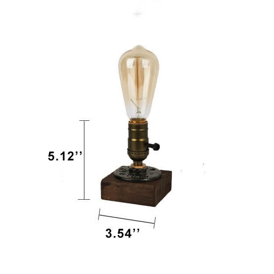 Avtoit | Vintage Industrial Iron Light Bulb 1-Light Table Lamp