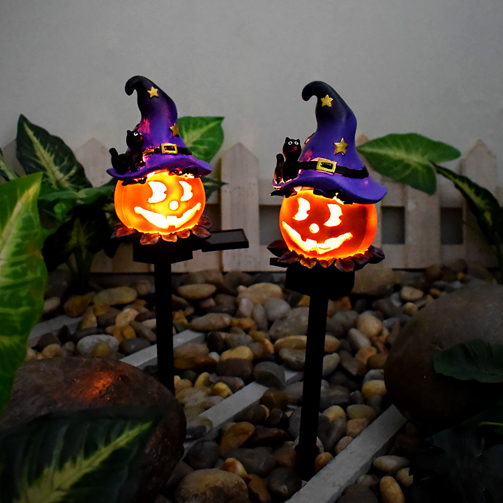 Avtoit | Halloween Solar Lights – Decorative LED Garden Lights with Pumpkin and Witch Designs