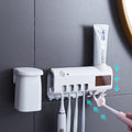 Avtoit | Smart UV Light Sterilizer Toothbrush Holder, Wall Mounted Toothpaste Dispenser