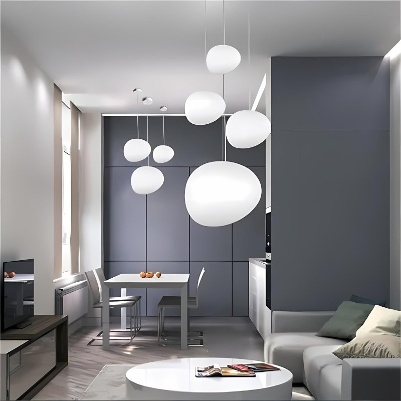 Avtoit | GloStone | Elegant Glass Pebble Pendant Light