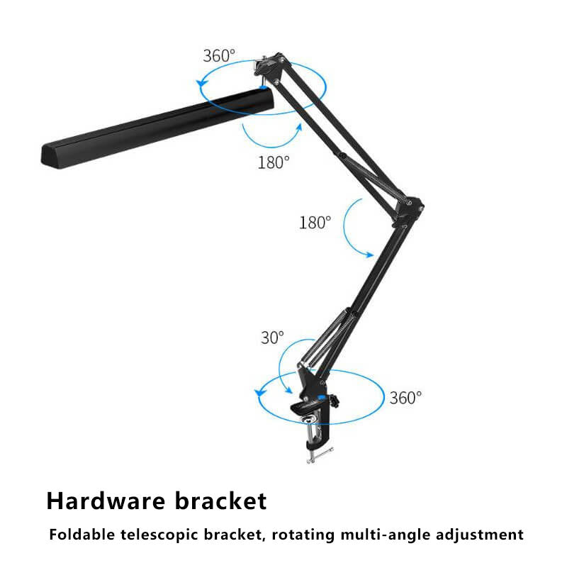 Avtoit | LED Foldable Long Arm Clip Eye Protection USB Reading Table Lamp