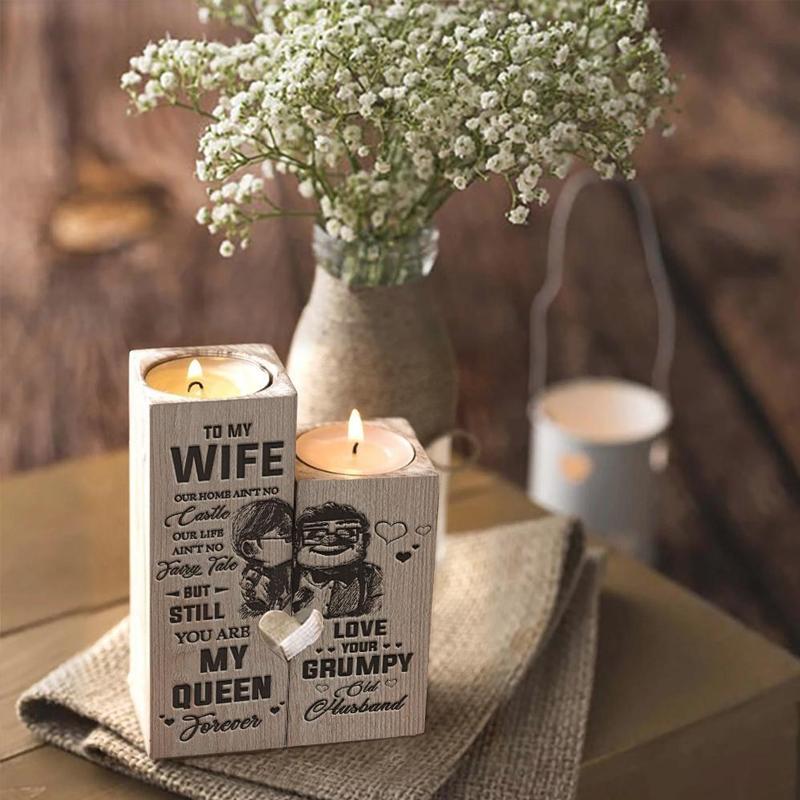Avtoit | Wooden heart candle holder