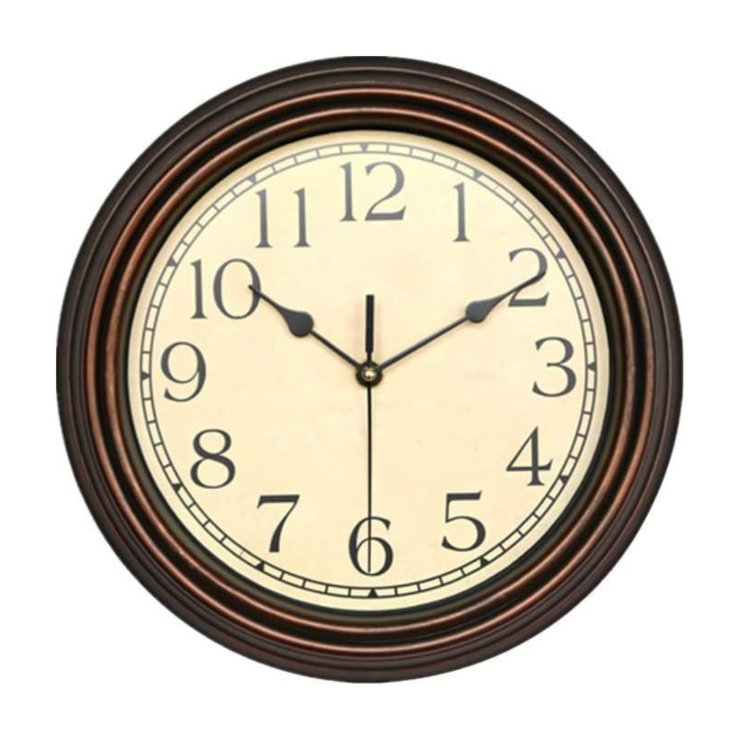 Avtoit | Nostga | Large Wooden Wall Clock Retro Eye-catcher 35 cm