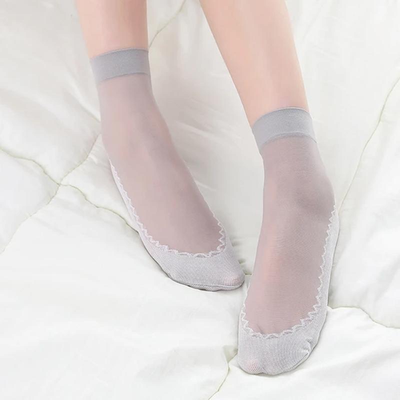 Avtoit | Silky Anti-Slip Cotton Socks, 5 Pairs