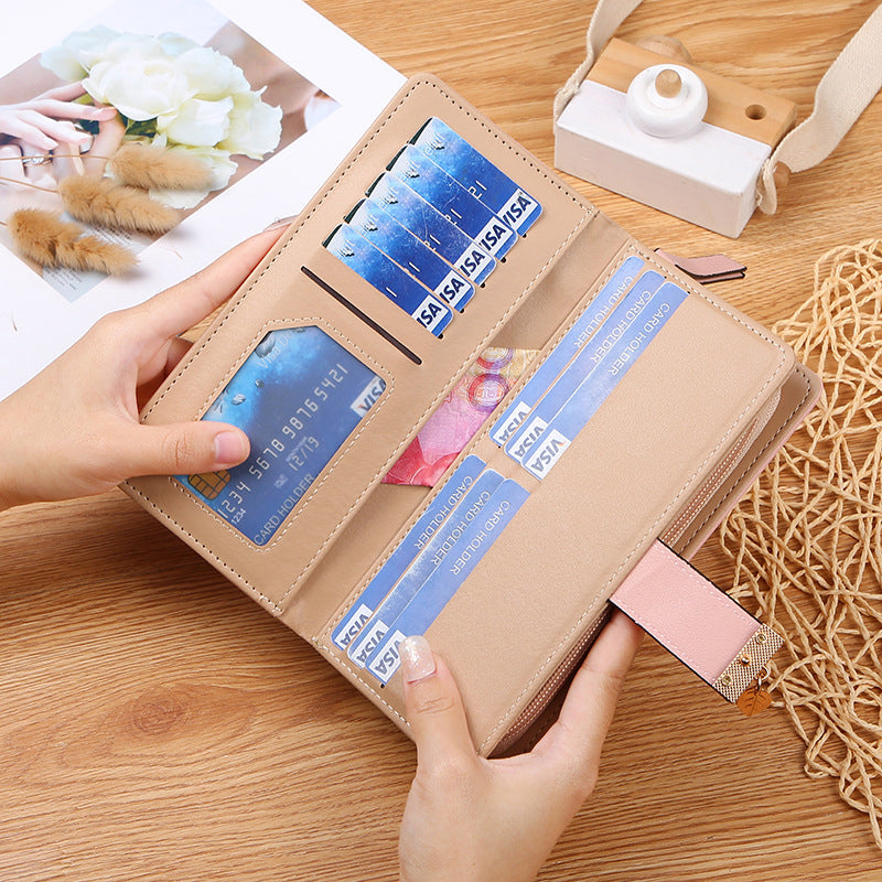 Avtoit | Long wallet for women with leaf pattern