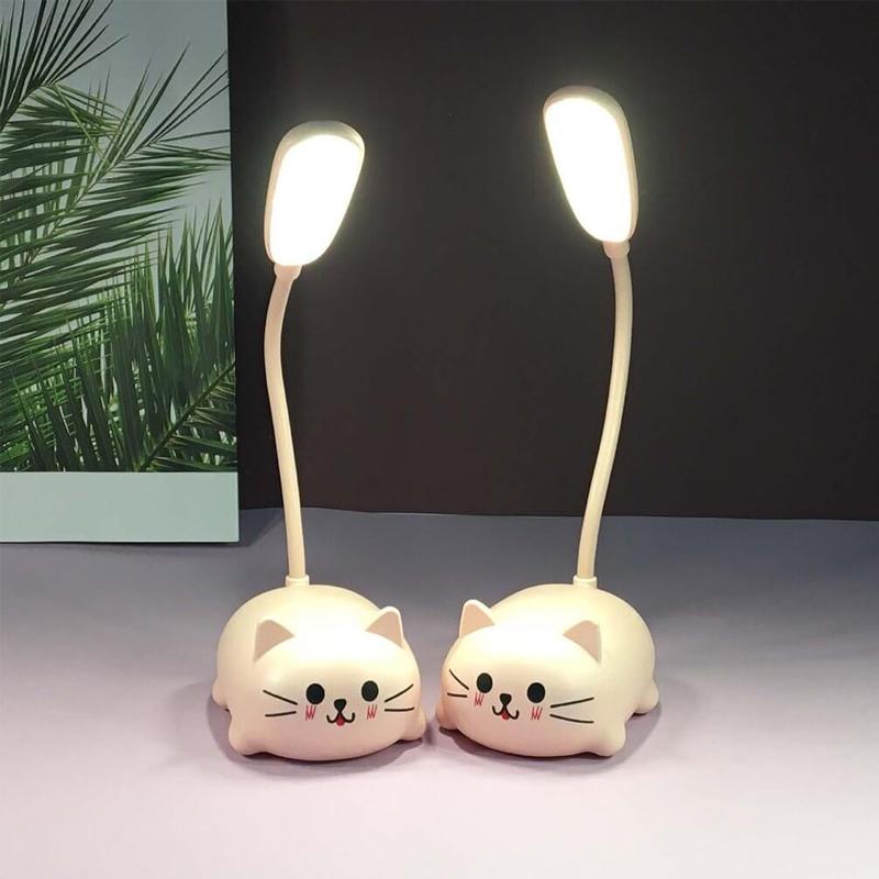 Avtoit | Mini Cartoon Cat LED Eye Protection Reading Lamp USB Rechargeable Desk Lamp