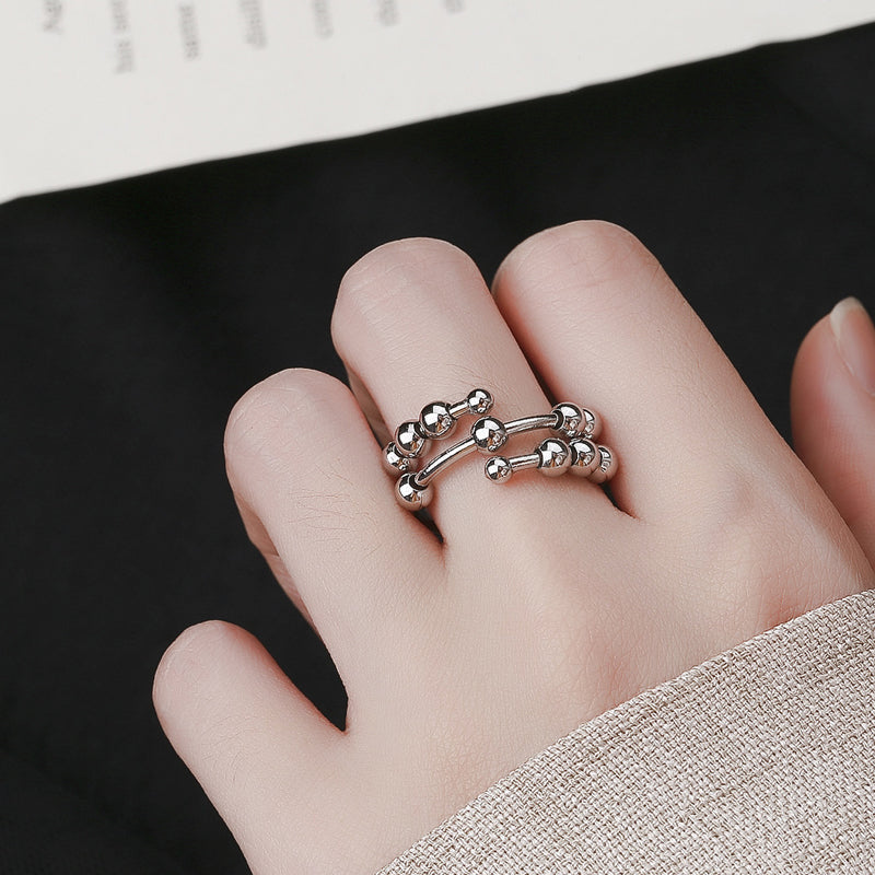 Avtoit | Distribute Your Fear Circle Beads Fidget Ring