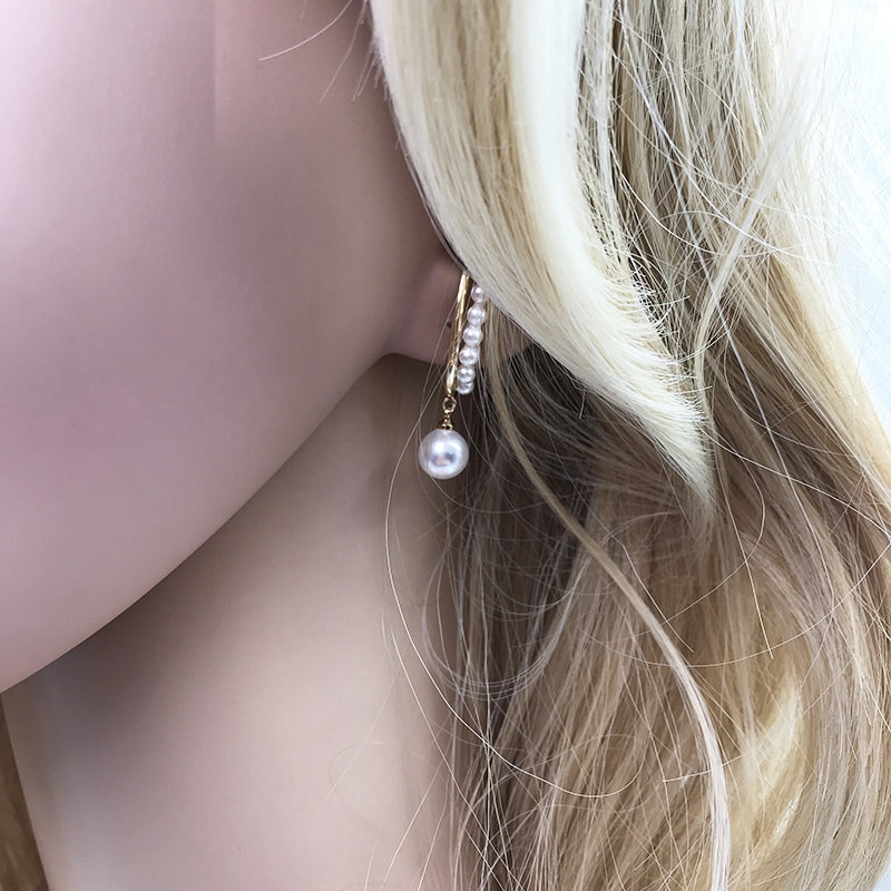 Avtoit | Minimalist Simulated Round Small Pearl Ear Cuff Earrings For Women