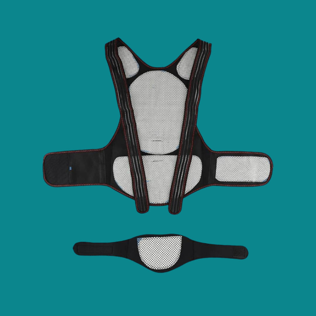 Avtoit | Self-Heating Back Support Brace | Adjustable Heated Posture Corrector for Back Pain Relief & Improved Posture