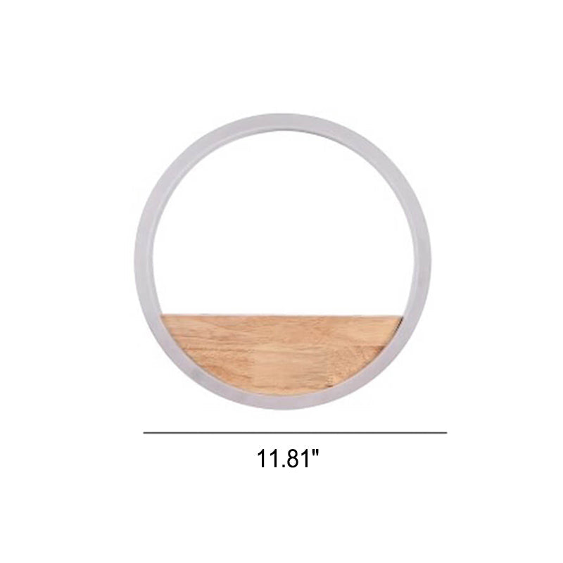 Avtoit | Lumoshelf LED Wall Light | Solid Wood with Shelf | Round Wall Lamp | Warm & White Light