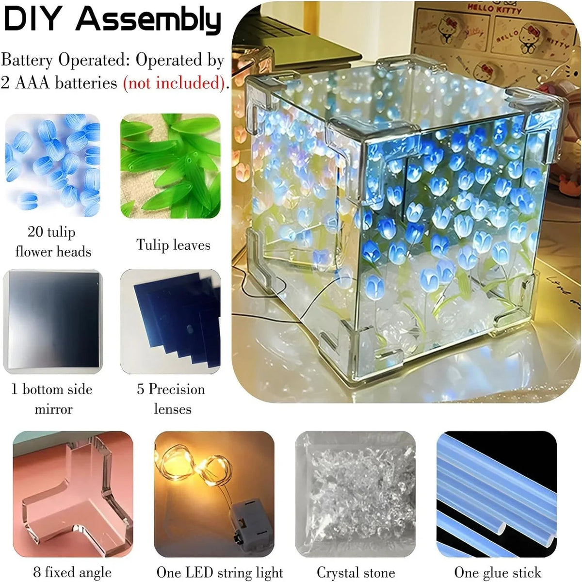 Avtoit | 3D Tulip DIY Flower Cube Night Lamp