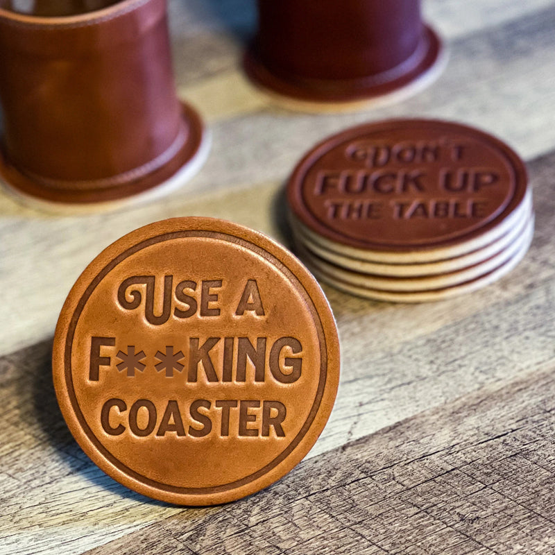 Avtoit | Funny Leather Coasters