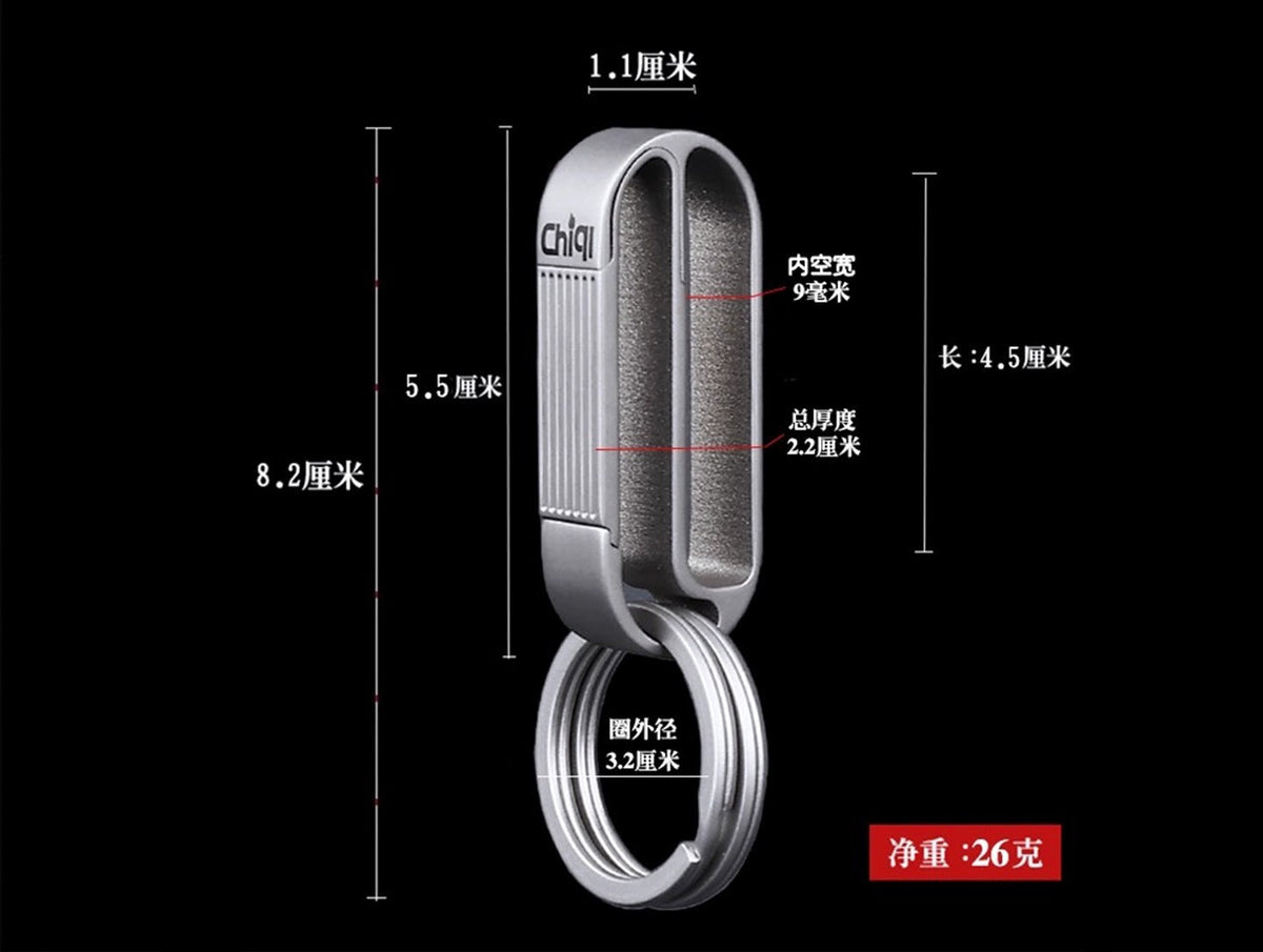 Avtoit | Titanium Alloy Men's Belt Buckle Keychain - Durable, Stylish, Non-Fading Lock