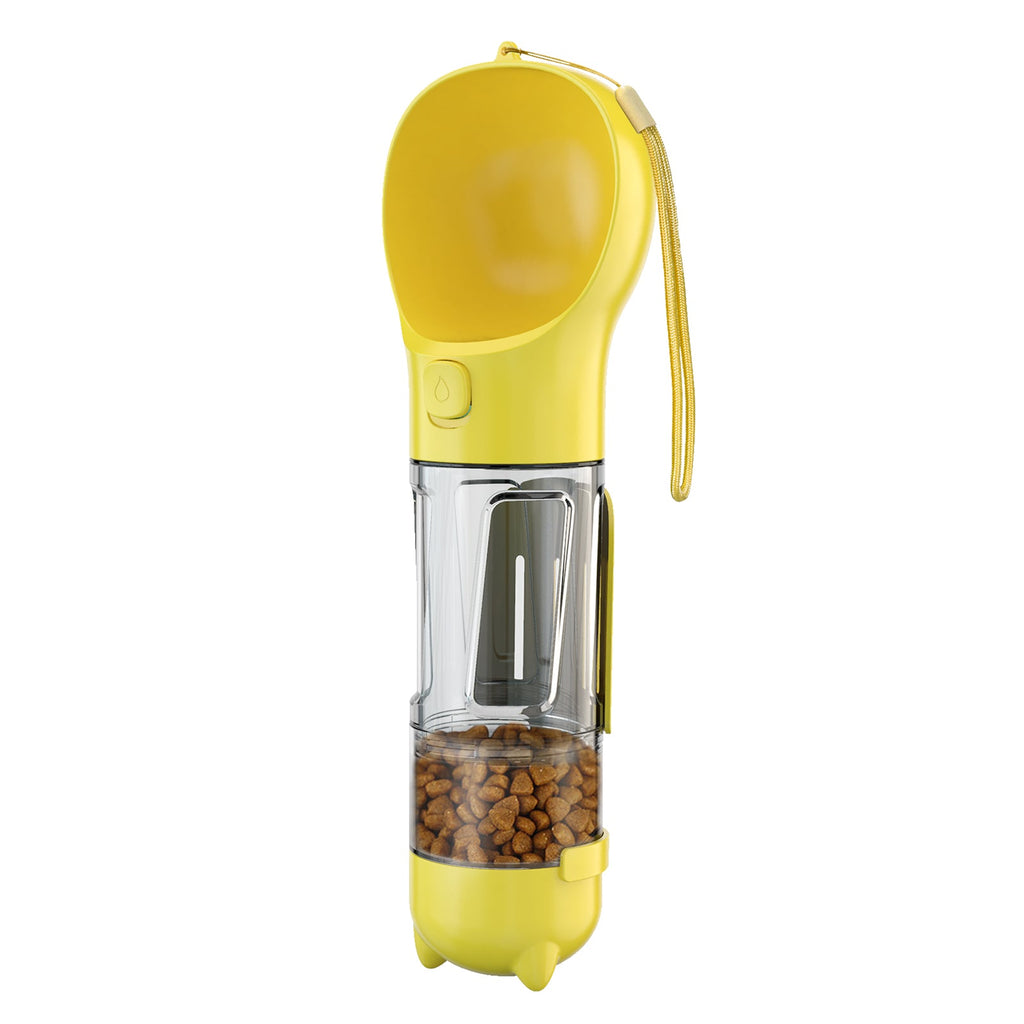 Portable 300ml Pet Water Bottle with Food Compartment & Bag