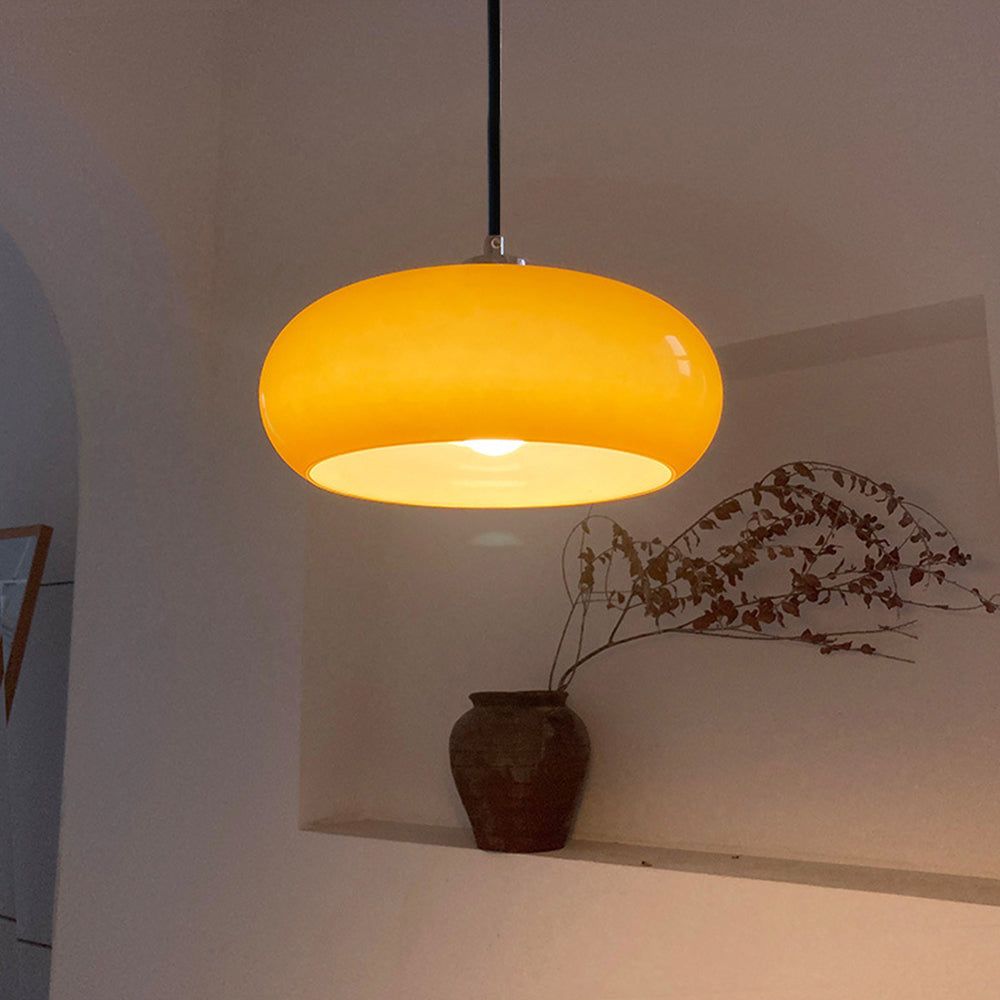 Avtoit | Hailie | Pendant Light Orange/White 28 cm Glass
