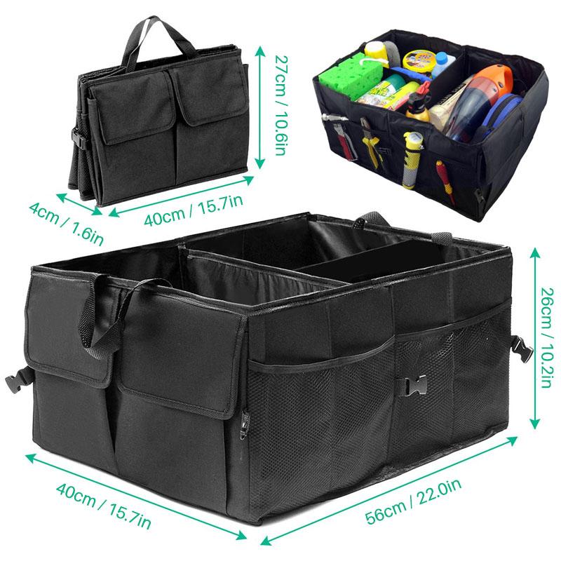 Foldable Car Trunk Organizer with 4 Compartments