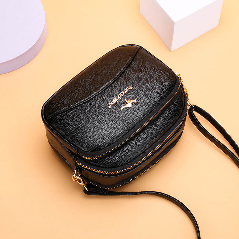 Avtoit | Soft Leather Multi-Pocket Shoulder Bag