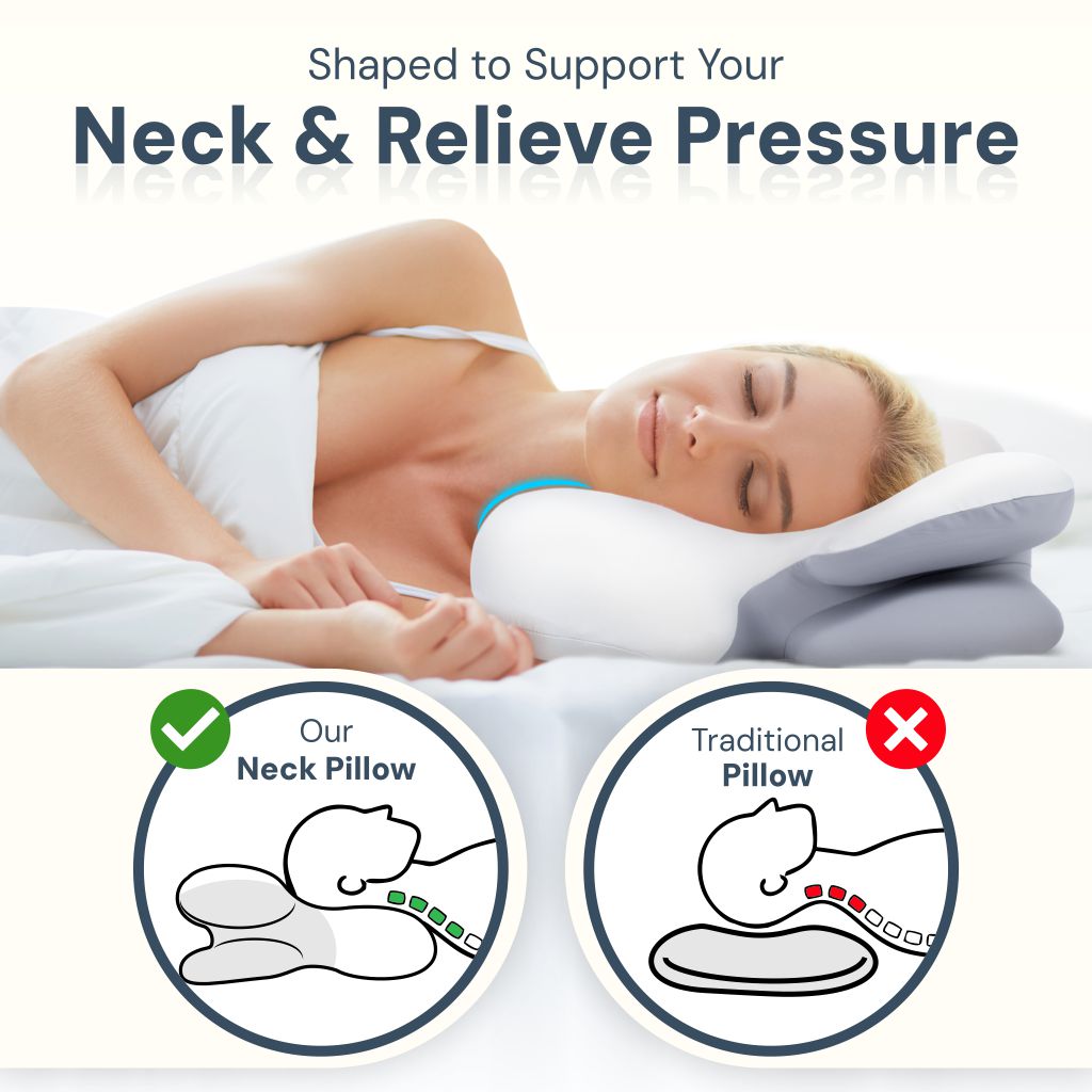 Avtoit | Side Sleeper Pillow | Ergonomic Memory Foam for Neck Pain Relief & Comfortable Sleep |Best Pillow for Back Pain