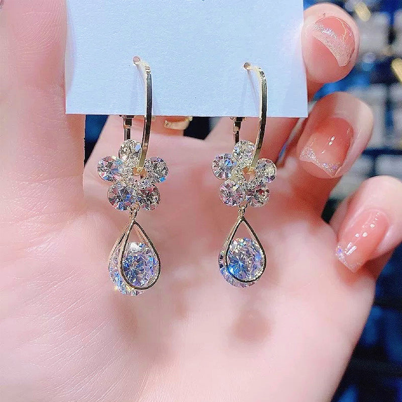Avtoit | Fashion Flower Crystal Earrings